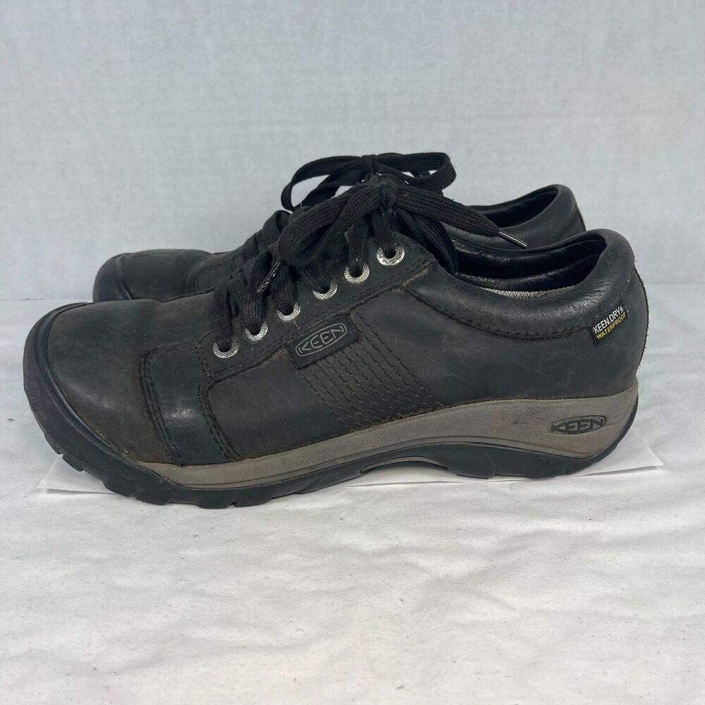 Keen Austin Oxford Shoes Leather Lace Up Casual Work Shoes Black Men 9.5 - Picture 2 of 8
